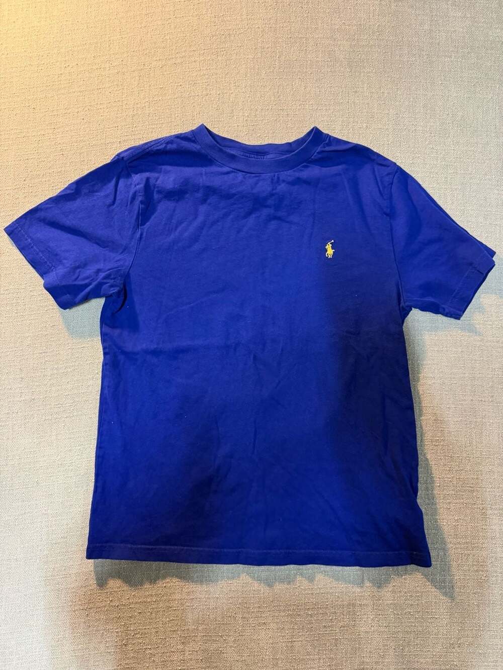 Polo Ralph Lauren Boys Royal Blue Short Sleeved T-shirt with Yellow Pony Logo Si